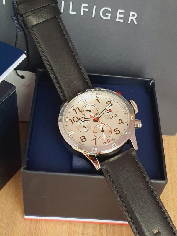 Tommy Hilfiger Trent Multifunction White Dial Black Leather Strap Watch for Men - 1791138 Buy Now By Tommy Hilfiger