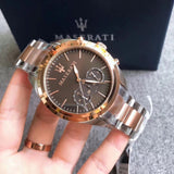 Maserati Traguardo Chronograph Brown Dial Two Tone Steel Strap Men's Watch - R8873612003 Buy Now By Maserati