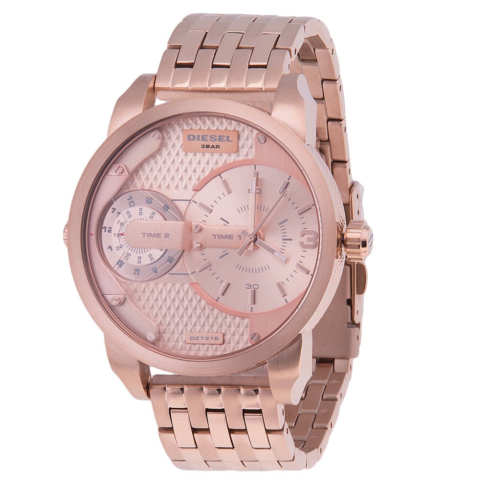Diesel Mini Daddy Rose Gold Dial Rose Gold Steel Strap Watch For Men - DZ7318 Buy Now By Diesel