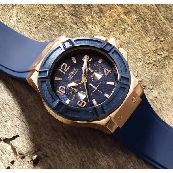 Guess Jet Setter Analog Quartz Blue Dial Blue Rubber Strap Watch For Women - W0571L1 Buy Now By Guess