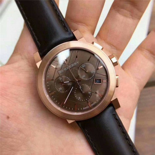 Burberry The City Grey Dial Brown Leather Strap Unisex Watch - BU9755 Buy Now By Burberry