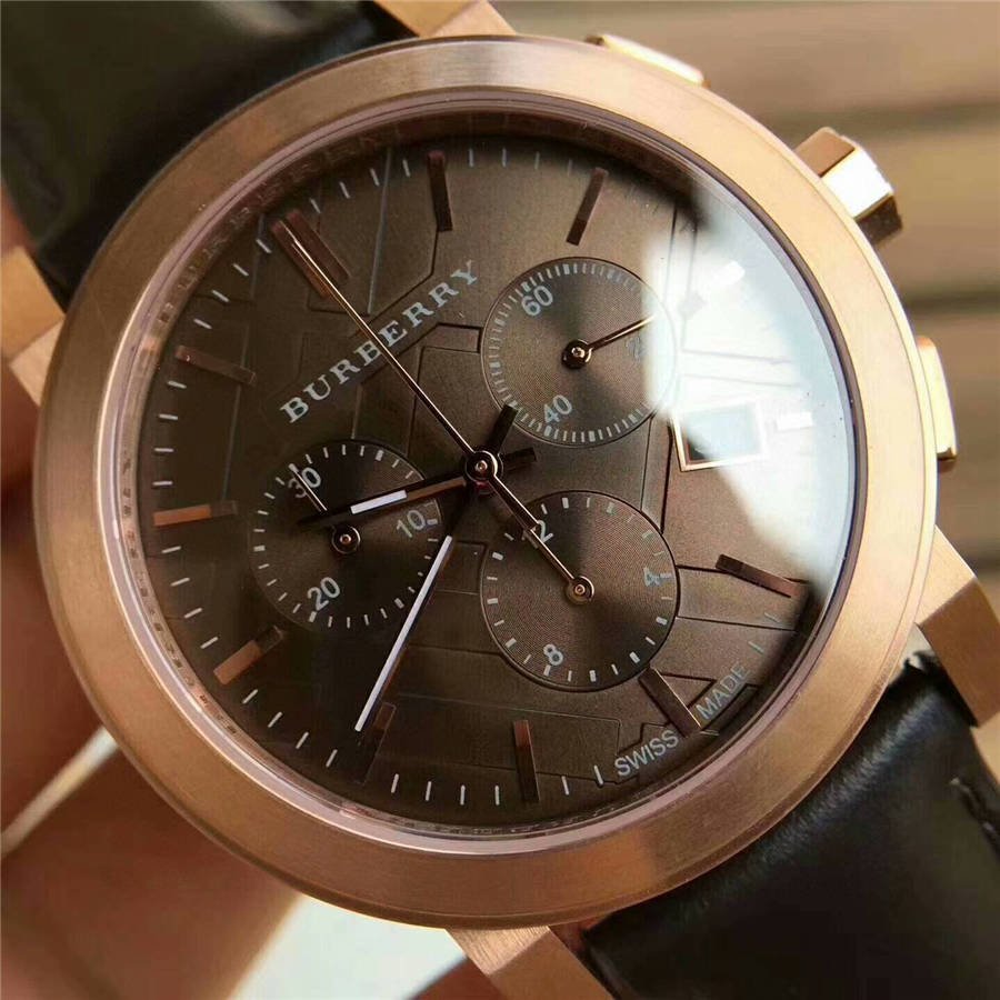 Burberry The City Grey Dial Brown Leather Strap Unisex Watch - BU9755 Buy Now By Burberry