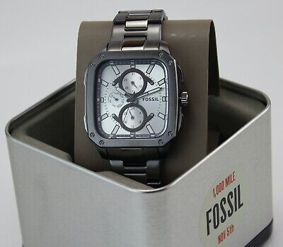 Fossil Inscription Multifunction Silver Dial Grey Steel Strap Watch for Men - BQ2657 Buy Now By Fossil