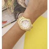Marc Jacobs Rivera White Dial Gold Steel Strap Watch for Women - MBM3137 Buy Now By Marc Jacobs