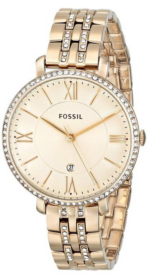 Fossil Jacqueline Gold Dial Gold Steel Strap Watch for Women - ES3547 Buy Now By Fossil
