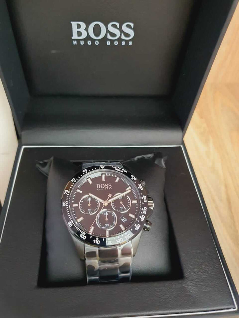 Hugo Boss Hero Black Dial Black Steel Strap Watch for Men - 1513754 Buy Now By Hugo Boss