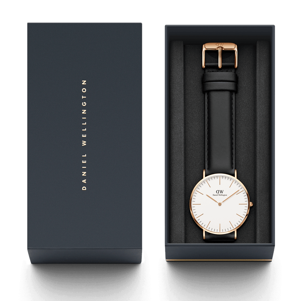 Daniel Wellington Classic Sheffield White Dial Black Leather Strap Watch for Women - DW00100036 Buy Now By Daniel Wellington