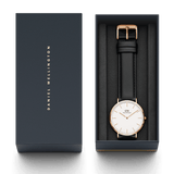 Daniel Wellington Classic Sheffield White Dial Black Leather Strap Watch for Women - DW00100036 Buy Now By Daniel Wellington