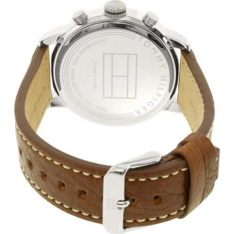 Tommy Hilfiger Jake Multifunction White Dial Brown Leather Strap Watch for Men - 1791230 Buy Now By Tommy Hilfiger