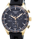 Tissot PRS 516 Chronograph Black Dial Black Leather Strap Watch For Men - T100.417.36.051.00 Buy Now By Tissot