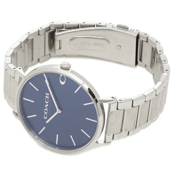 Coach Charles Blue Dial Silver Steel Strap Watch for Men - 14602429 Buy Now By Coach