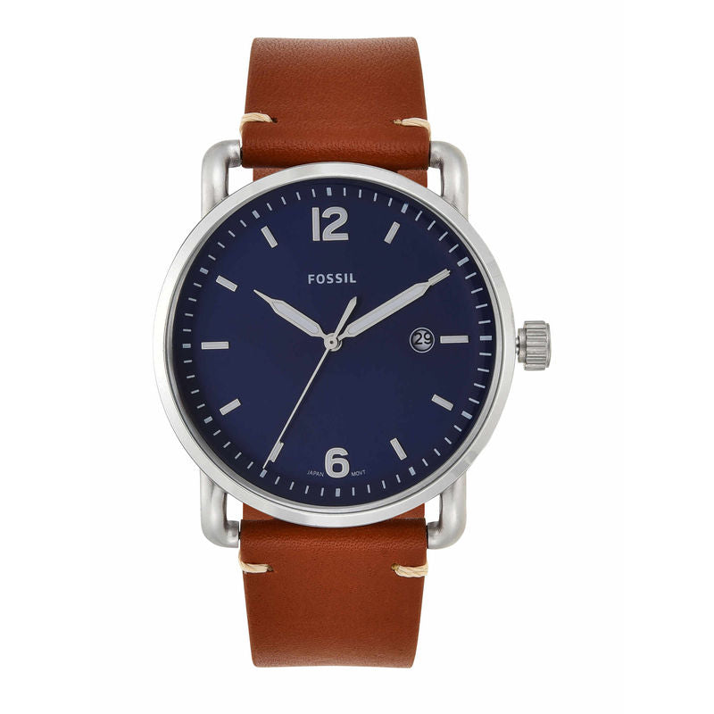 Fossil Commuter Blue Dial Blue Leather Strap Watch for Men - FS5325 Buy Now By Fossil