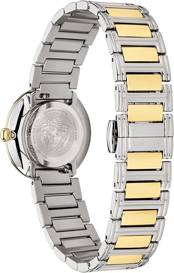 Versace Virtus Quartz Green Dial Two Tone Steel Strap Watch For Women - VET300821 Buy Now By Versace