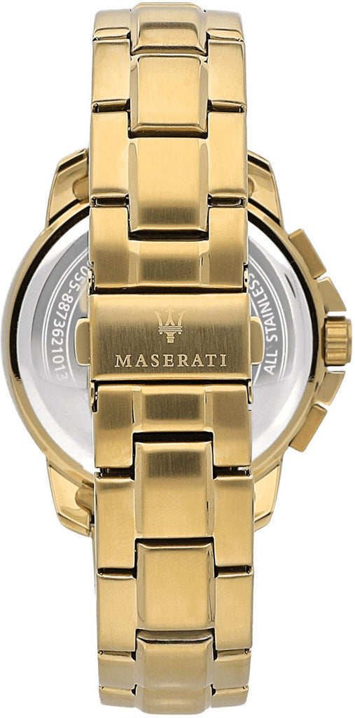 Maserati Successo Chronograph Blue Dial Gold Steel Strap Watch For Men - R8873621021 Buy Now By Maserati