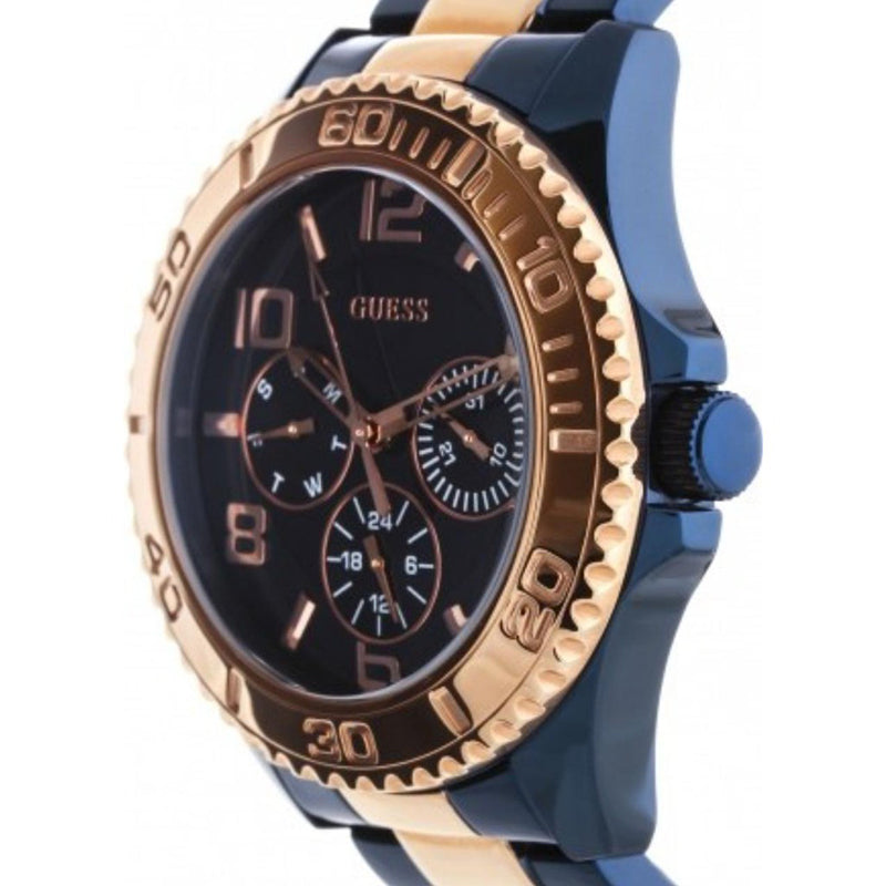 Guess BFF Multifunction Blue Dial Two Tone Steel Strap Watch for Women - W0231L6 Buy Now By Guess