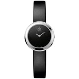Calvin Klein Firm Black Dial Black Leather Strap Watch for Women - K3N231C1 Buy Now By Calvin Klein