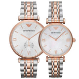 Emporio Armani Retro Silver Dial Two Tone Steel Strap Watch For Men - AR1677 Buy Now By Emporio Armani