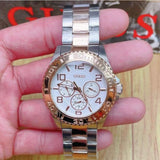 Guess BFF Multifunction Silver Dial Two Tone Steel Strap Watch for Women - W0231L5 Buy Now By Guess