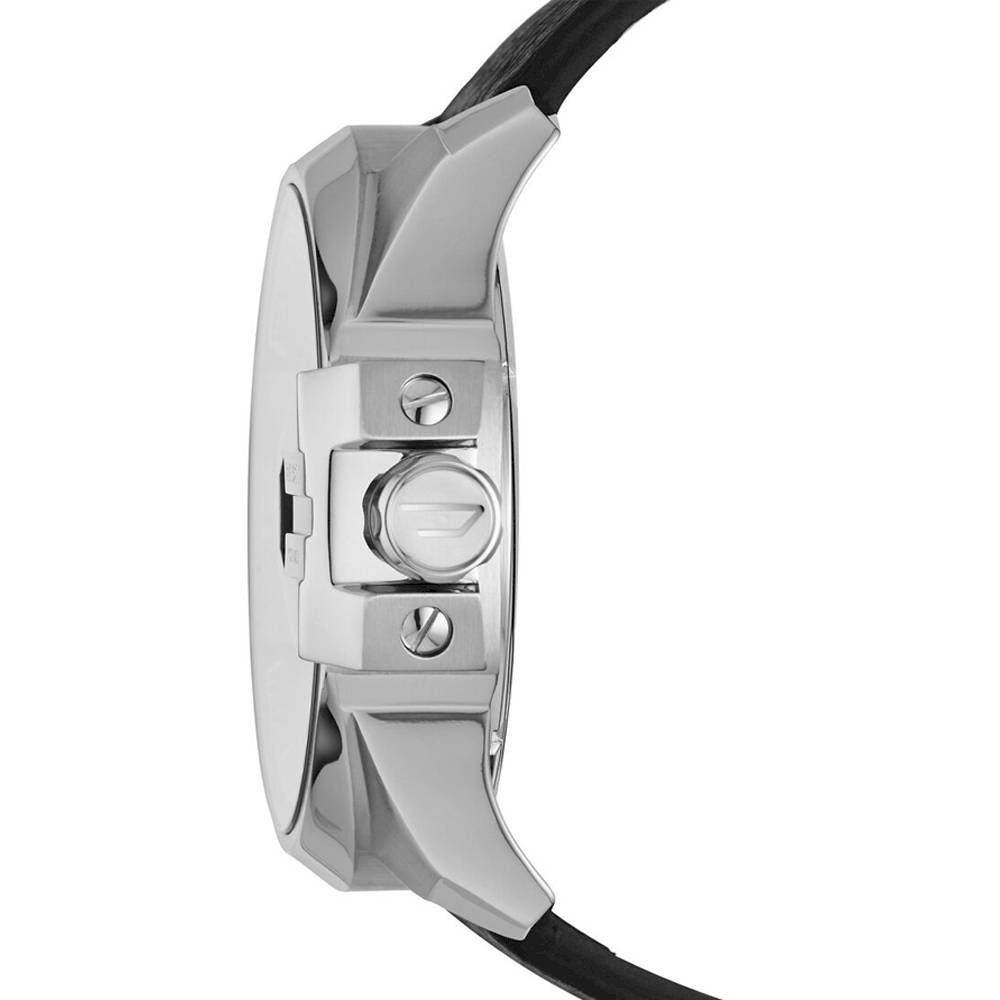 Diesel Uber Chief Oversized 4 Time Black Dial Leather Strap Watch For Men - DZ7376 Buy Now By Diesel