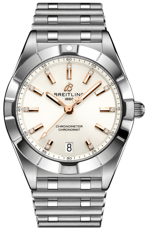 Breitling Chronomat 32 Diamonds White Dial Silver Steel Strap Watch for Women - A77310101A3A1 Buy Now By Breitling