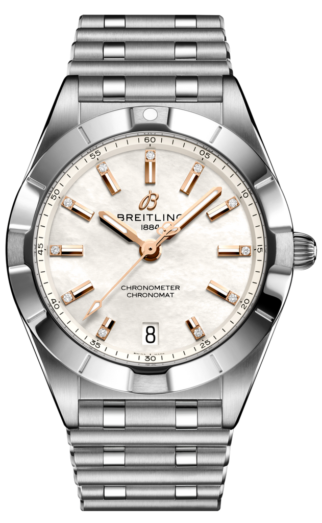 Breitling Chronomat 32 Mother of Pearl Dial Silver Steel Strap Watch for Women - A77310101A4A1 Buy Now By Breitling