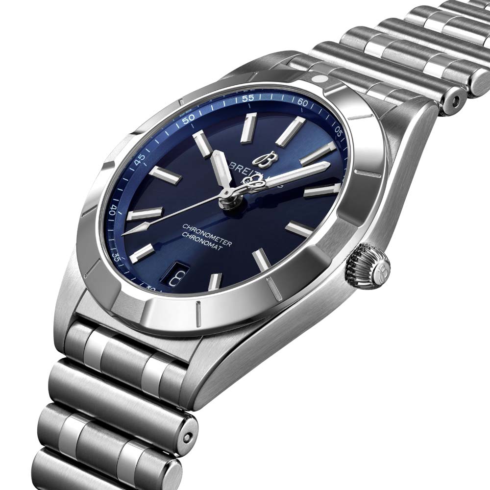 Breitling Chronomat 32 Blue Dial Silver Steel Strap Watch for Women - A77310101C1A1 Buy Now By Breitling