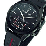 Maserati Traguardo Chronograph Black Dial Black Rubber Strap Watch For Men - R8871612004 Buy Now By Maserati