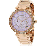 Michael Kors Parker Purple Dial Rose Gold Steel Strap Watch for Women - MK6169 Buy Now By Michael Kors