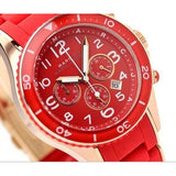 Marc Jacobs Rock Chronograph Red Dial Red Silicone Strap Watch for Women - MBM2577 Buy Now By Marc Jacobs