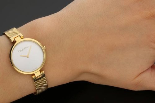 Calvin Klein Authentic Mother of Pearl Dial Rose Gold Mesh Bracelet Watch for Women - K8G2362G Buy Now By Calvin Klein