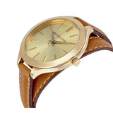 Michael Kors Runway Gold Dial Brown Leather Strap Watch For Women - MK2256 Buy Now By Michael Kors