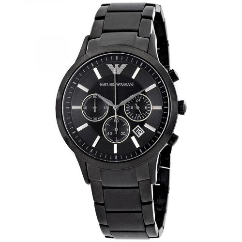 Emporio Armani Classic Chronograph Black Dial Black Stainless Steel Strap Watch For Men - AR2453 Buy Now By Emporio Armani