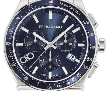 Salvatore Ferragamo 1927 Chrono Analog Blue Dial Blue Leather Strap Watch for Men - SFKZ00223 Buy Now By Salvatore Ferragamo