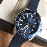 Tag Heuer Aquaracer Blue Dial Blue Rubber Strap Watch for Men - WAY111C.FT6155 Buy Now By Tag Heuer