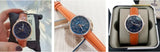 Fossil Tailor Date-Day Quartz Blue Dial Brown Leather Strap Watch for Women - ES4257 Buy Now By Fossil