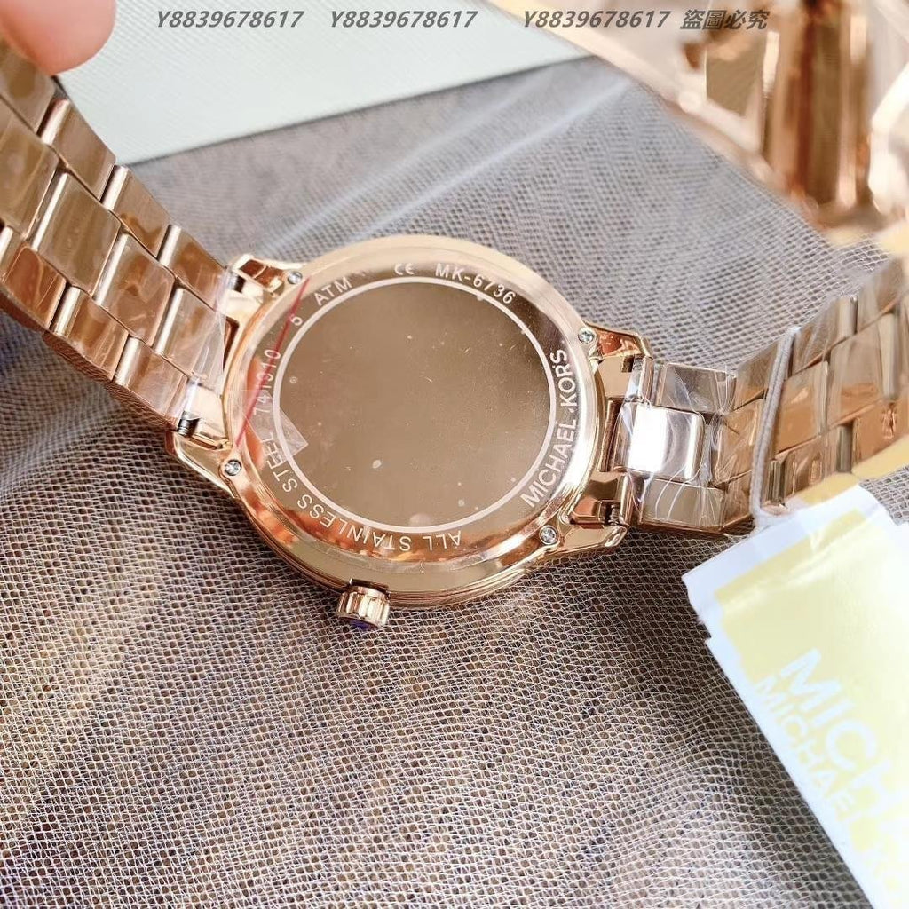 Michael Kors Runway Mercer Quartz Rose Gold Dial Rose Gold Steel Strap Watch For Women - MK6736 Buy Now By Michael Kors