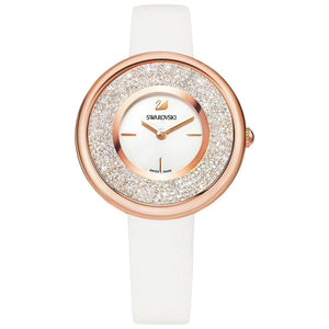 Swarovski Crystalline Pure White Dial White Leather Strap Watch for Women - 5376083 Buy Now By Swarovski