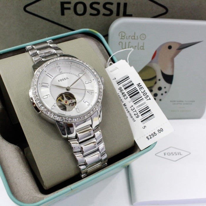 Fossil Architect Automatic Silver Dial Silver Steel Strap Watch for Women - ME3057 Buy Now By Fossil