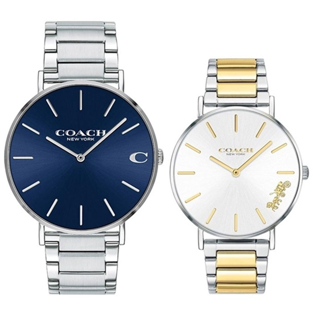 Coach Charles Blue Dial Silver Steel Strap Watch for Men - 14602429 Buy Now By Coach