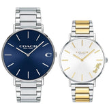 Coach Charles Blue Dial Silver Steel Strap Watch for Men - 14602429 Buy Now By Coach