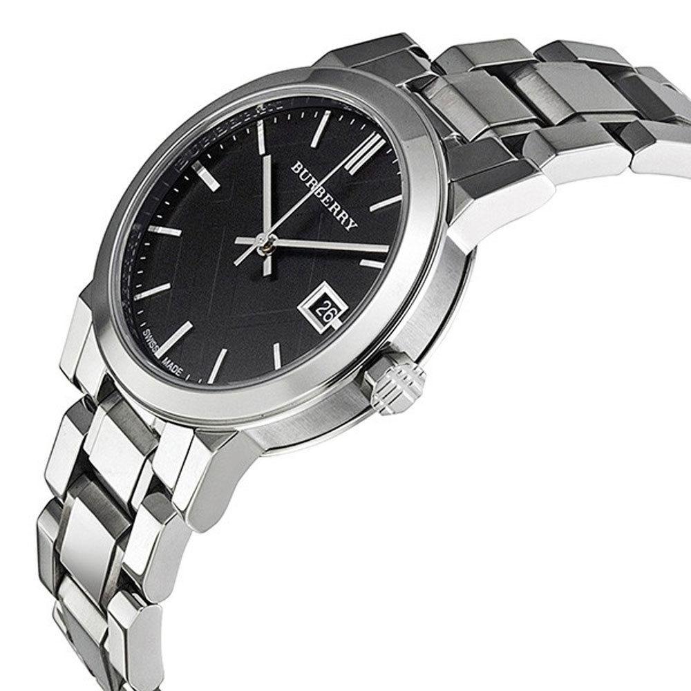 Burberry The City Black Dial Silver Steel Strap Watch for Women - BU9101 Buy Now By Burberry