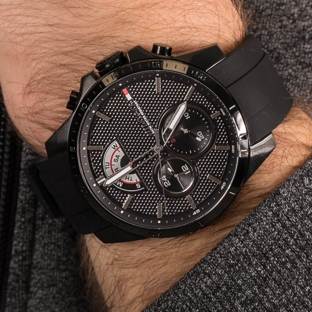 Tommy Hilfiger Decker Black Dial Black Rubber Strap Watch for Men - 1791352 Buy Now By Tommy Hilfiger