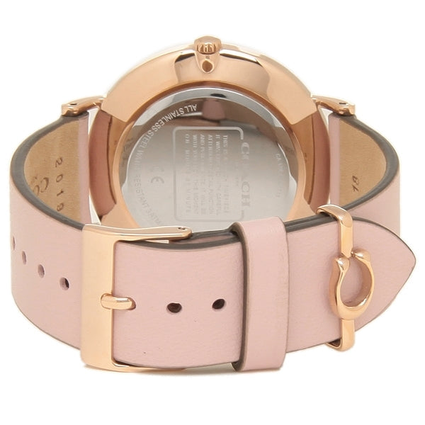 Coach Delancey Gold Dial Pink Leather Strap Watch for Women - 14503332 Buy Now By Coach