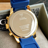 Guess Sunrise Blue Dial with Diamonds Blue Rubber Strap Watch For Women - W0616L2 Buy Now By Guess