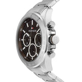 Tommy Hilfiger Hudson Chronograph Quartz Brown Dial Silver Steel Strap Watch For Men - 1791229 Buy Now By Tommy Hilfiger
