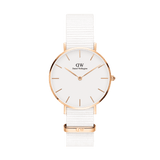 Daniel Wellington Petite Dover Quartz White Dial White NATO Strap Watch For Women - DW001000313 Buy Now By Daniel Wellington