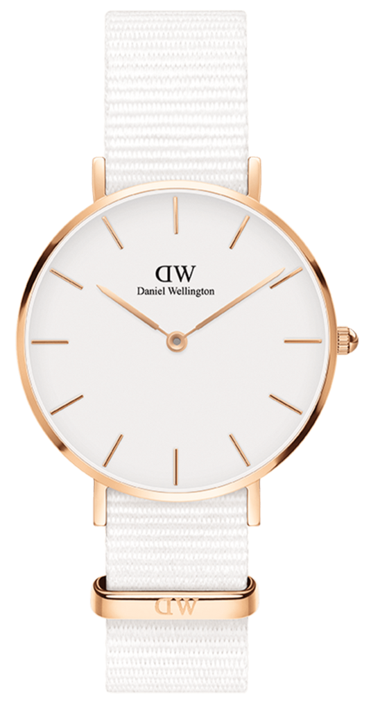 Daniel Wellington Classic Petite Dover White Dial White Nylon Strap Watch For Women - DW00100311 Buy Now By Daniel Wellington