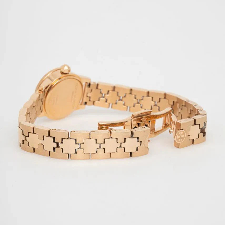 Tory Burch Reva Rose Gold Dial Rose Gold Steel Strap Watch for Women - TBW4043 Buy Now By Tory Burch
