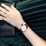 Tissot Couturier Lady Silver Dial Red Leather Strap Watch for Women - T035.210.16.031.01 Buy Now By Tissot