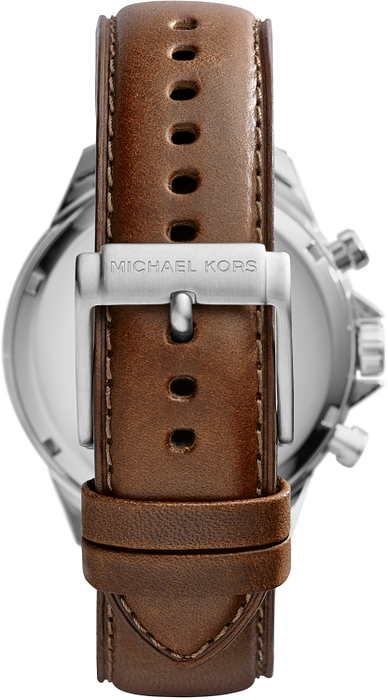 Michael Kors Gage Chronograph Blue Dial Brown Leather Strap Watch For Men - MK8362 Buy Now By Michael Kors